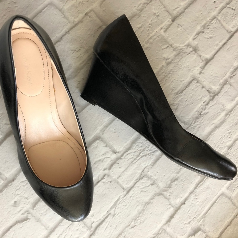 Calvin Klein Black Wedges Size 7